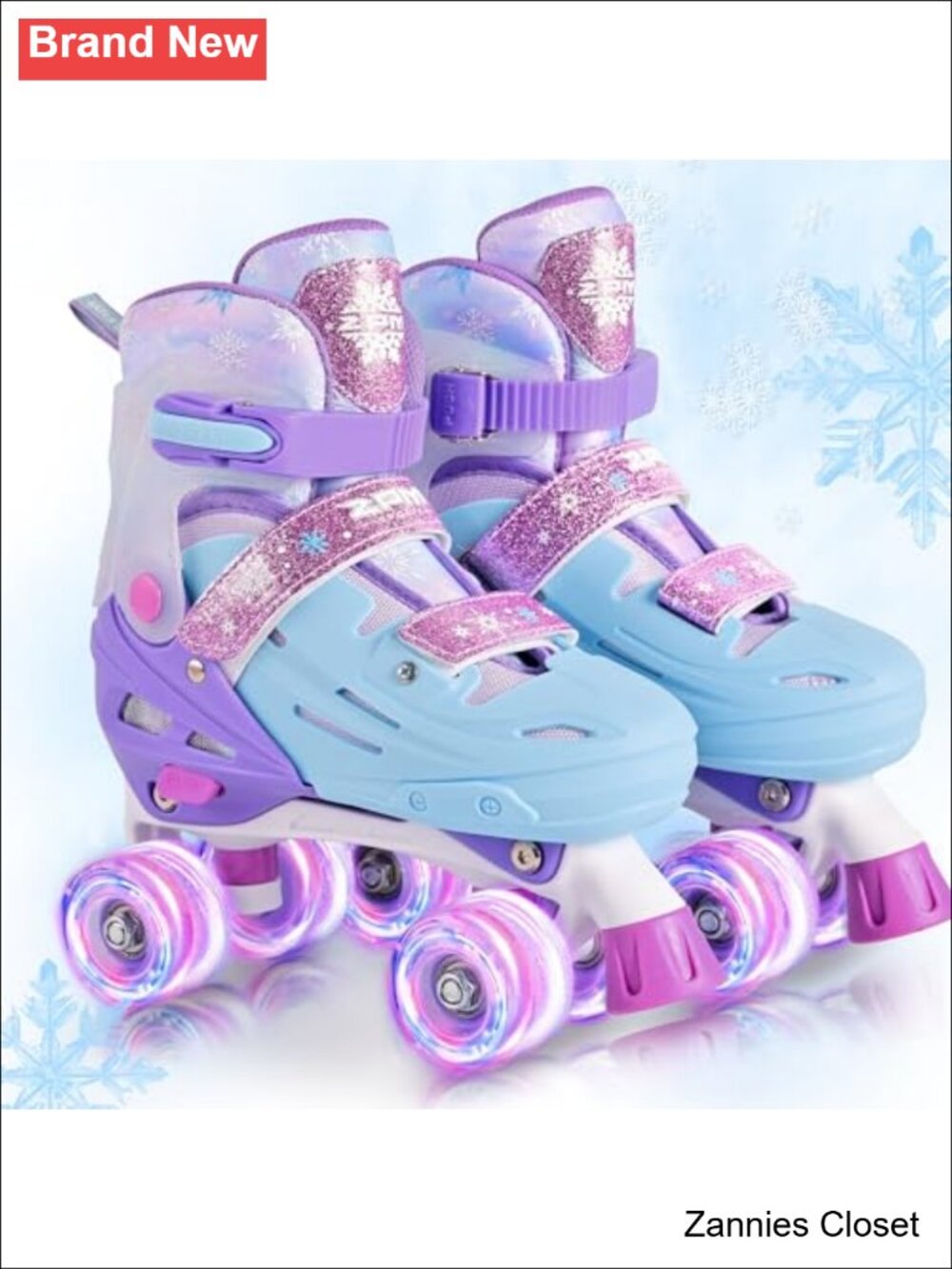 ✨ 2PM SPORTS Girls Adjustable Roller Skates Kids Light Up Wheels